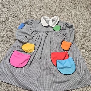 Vintage Gingham Dress with Pockets